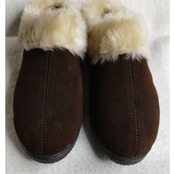 Clarks Melissa Women's Brown Faux Fur Indoor Outdoor Slippers Size 8 - Picture 9 of 13